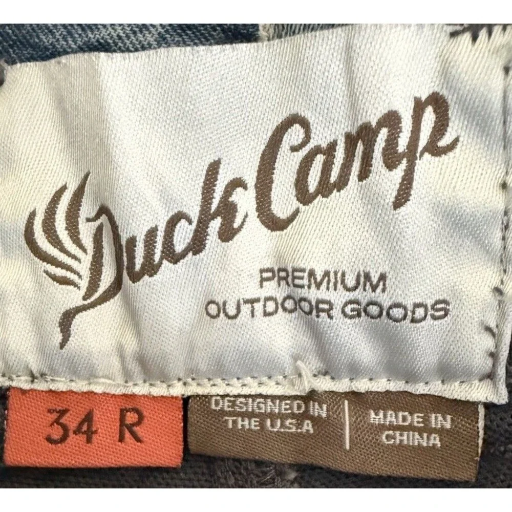 Duck Camp Cordura Fabric Gray Slant Pocket Men’s Pants Size 34R